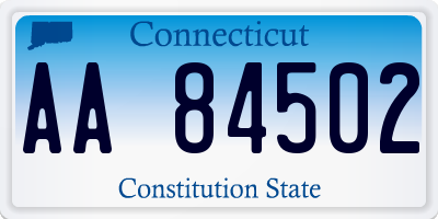 CT license plate AA84502