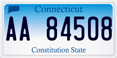 CT license plate AA84508
