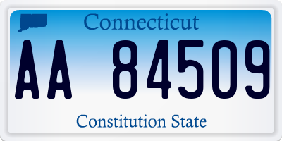 CT license plate AA84509