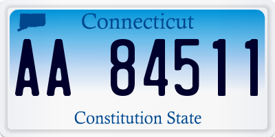 CT license plate AA84511