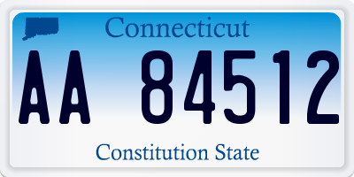 CT license plate AA84512