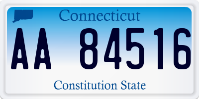 CT license plate AA84516