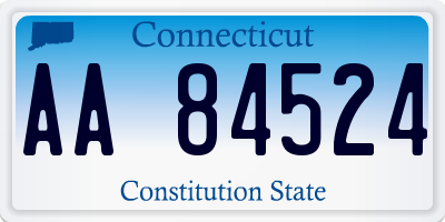 CT license plate AA84524