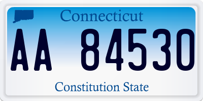 CT license plate AA84530
