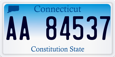 CT license plate AA84537