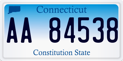 CT license plate AA84538