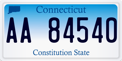 CT license plate AA84540