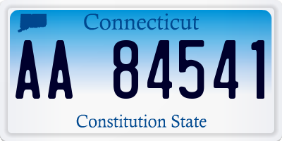 CT license plate AA84541