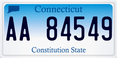 CT license plate AA84549