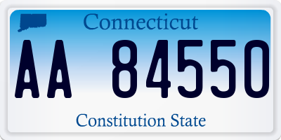 CT license plate AA84550