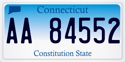 CT license plate AA84552