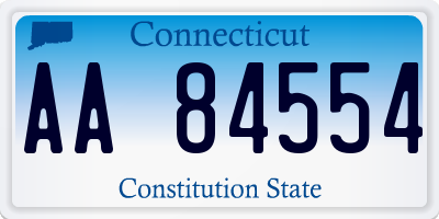 CT license plate AA84554