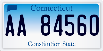 CT license plate AA84560