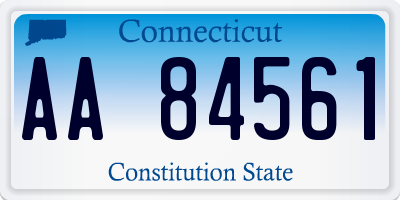 CT license plate AA84561