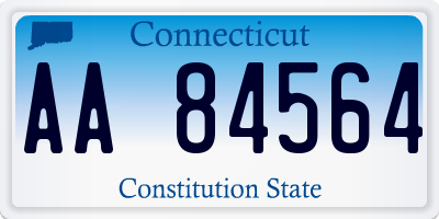 CT license plate AA84564