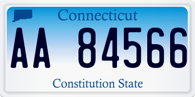 CT license plate AA84566