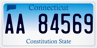 CT license plate AA84569