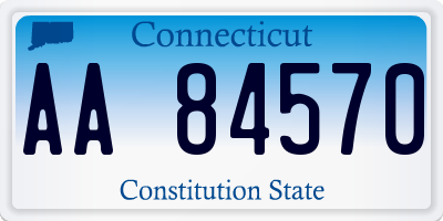 CT license plate AA84570