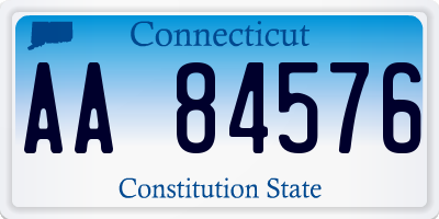 CT license plate AA84576
