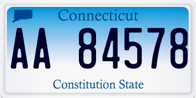 CT license plate AA84578