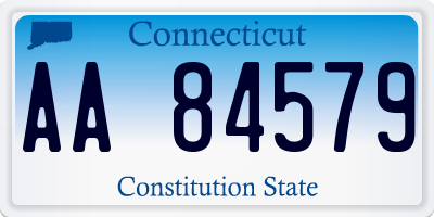 CT license plate AA84579