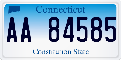 CT license plate AA84585