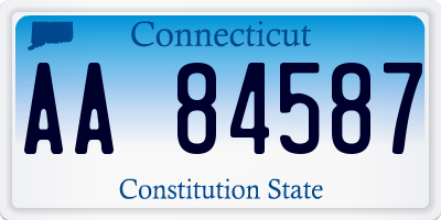 CT license plate AA84587