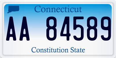 CT license plate AA84589