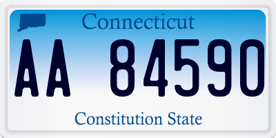 CT license plate AA84590