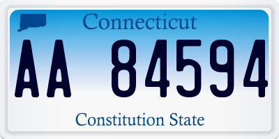 CT license plate AA84594