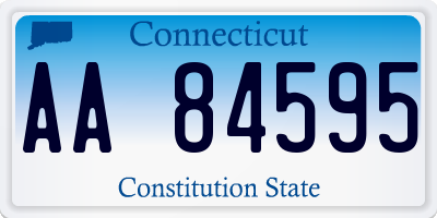 CT license plate AA84595