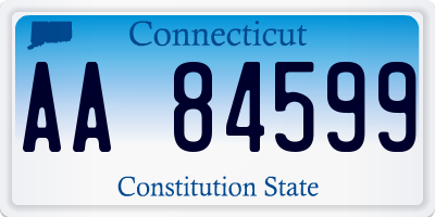 CT license plate AA84599