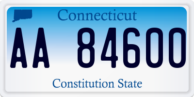 CT license plate AA84600