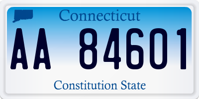 CT license plate AA84601