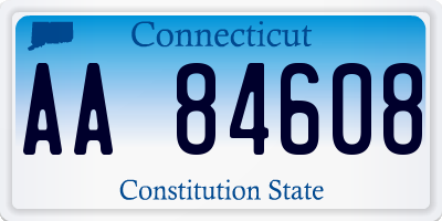 CT license plate AA84608