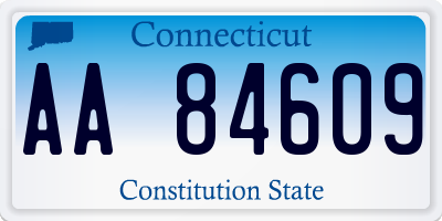 CT license plate AA84609