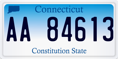 CT license plate AA84613