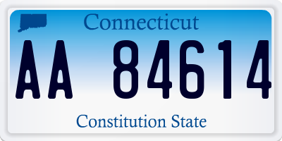 CT license plate AA84614