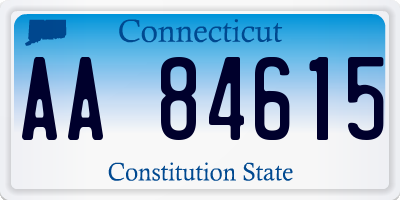 CT license plate AA84615