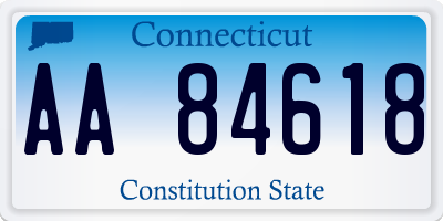 CT license plate AA84618