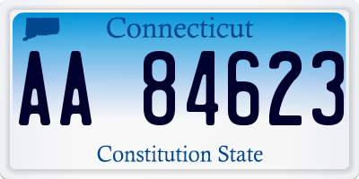 CT license plate AA84623