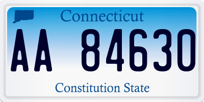 CT license plate AA84630