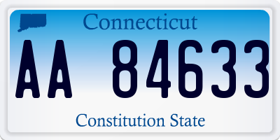 CT license plate AA84633