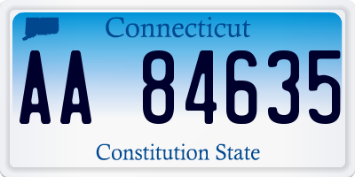 CT license plate AA84635