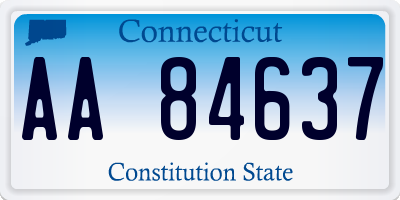 CT license plate AA84637