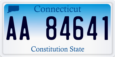 CT license plate AA84641