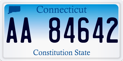 CT license plate AA84642