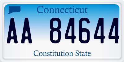 CT license plate AA84644