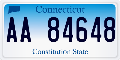 CT license plate AA84648
