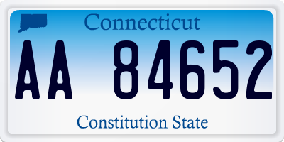 CT license plate AA84652